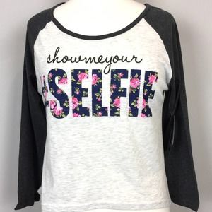 NWT RAGLAN TEE showmeyour #selfie